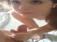 While this beauty sucks me deepthroat, I'm playing with my girl's fuck holes.